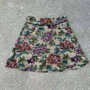 Free People Carpet Bag Circle Mini Skirt // fall academia pockets